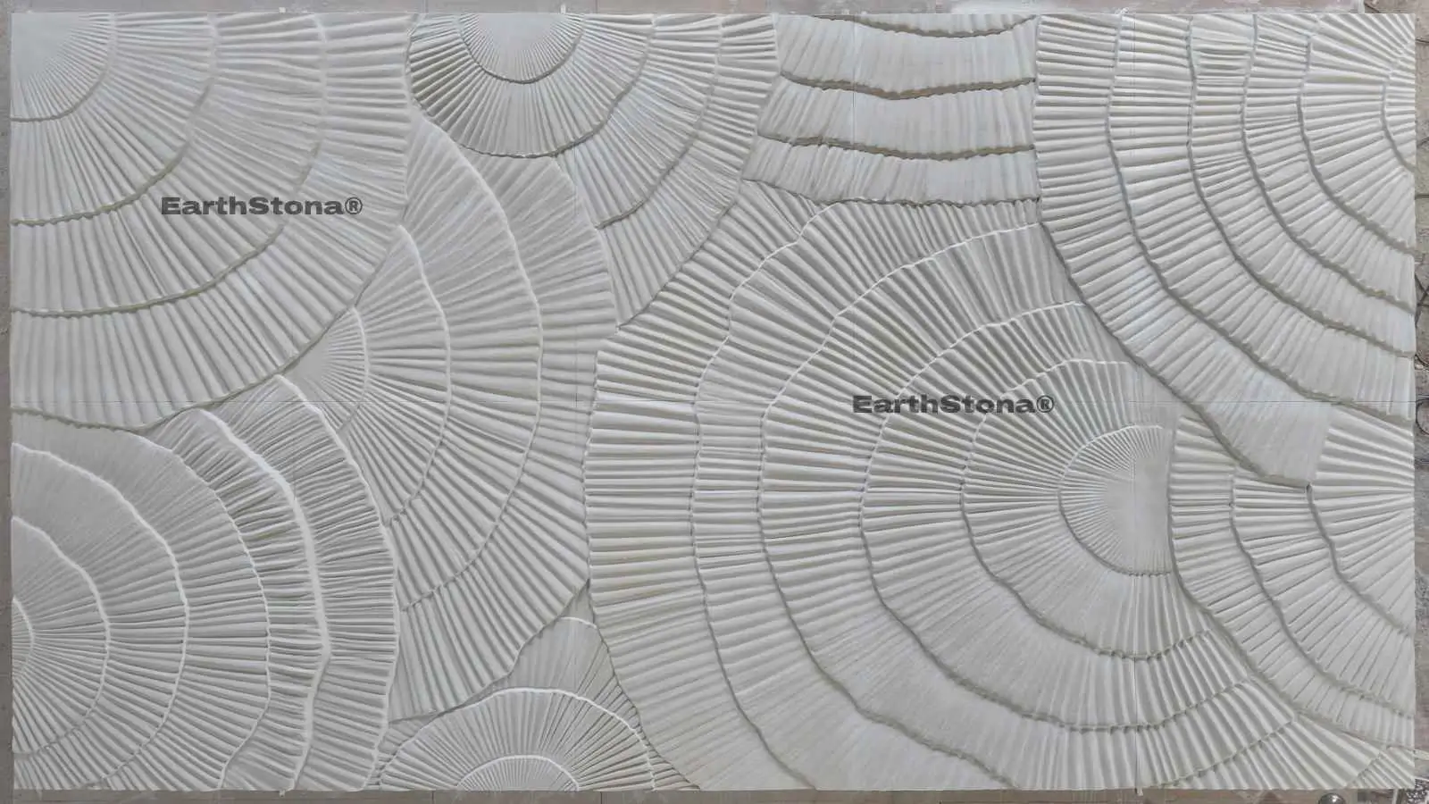Fluted Bloom-Luxury 3D Floral Fan Pattern Wall Cladding by Earthstona